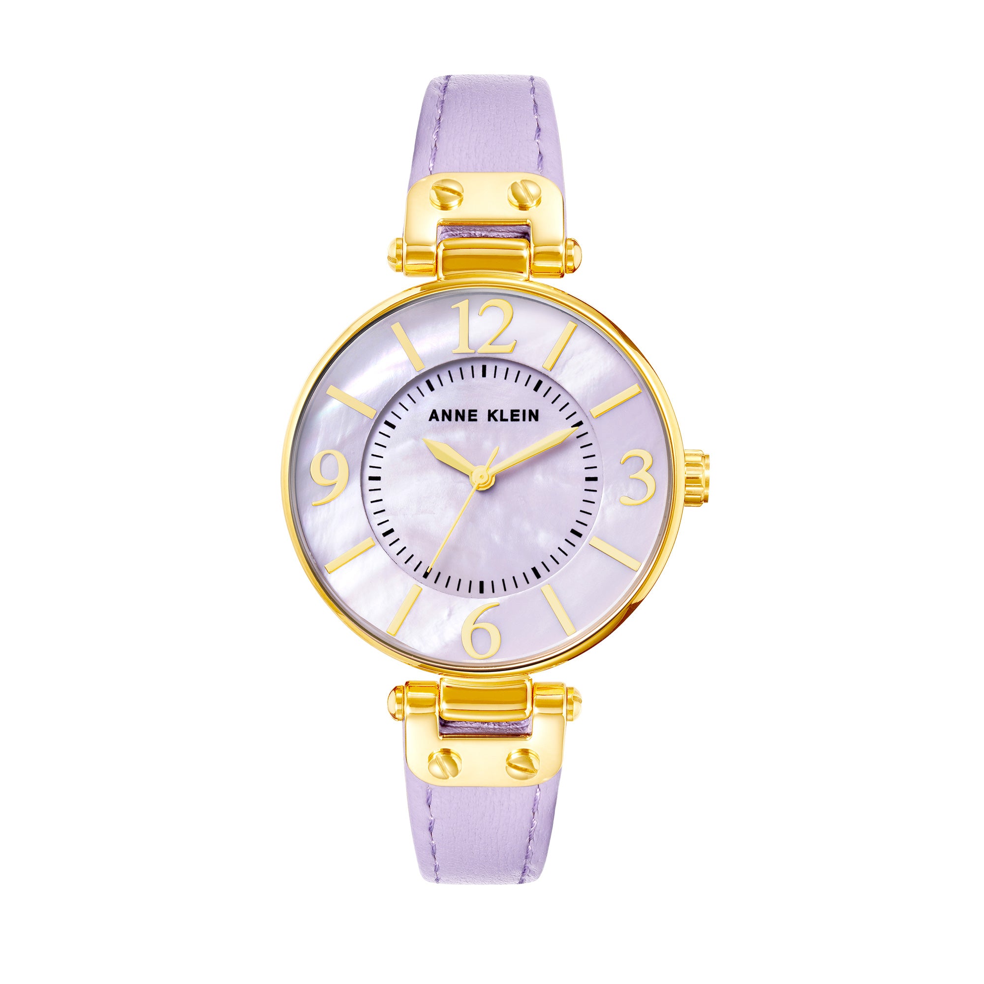Leather Strap 34mm Watch - Purple