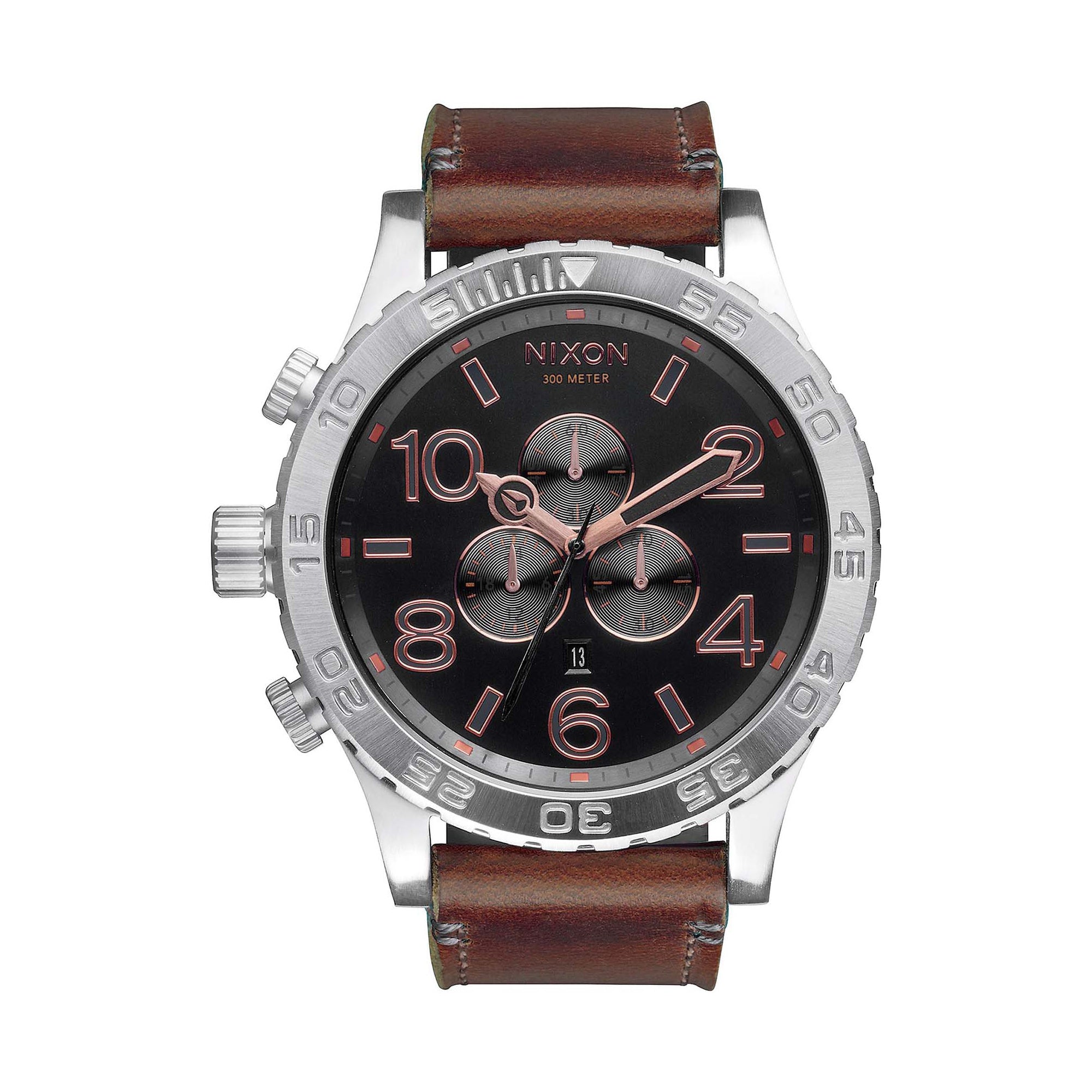 51-30 Chrono 51mm Watch Lth Gray Rosegold1