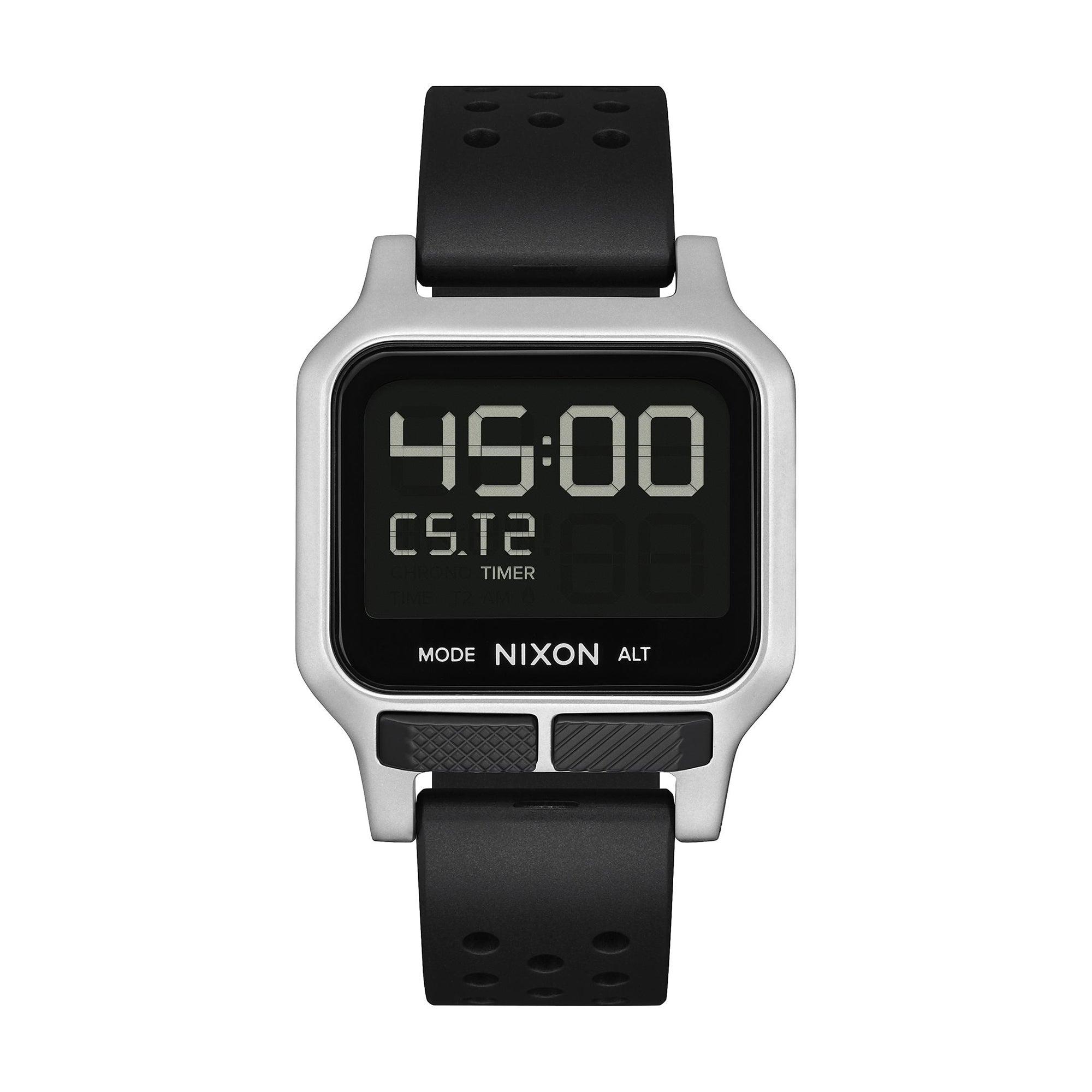 Nixon Heat Nixon Black And White Watch Heat 38mm Watch Silver