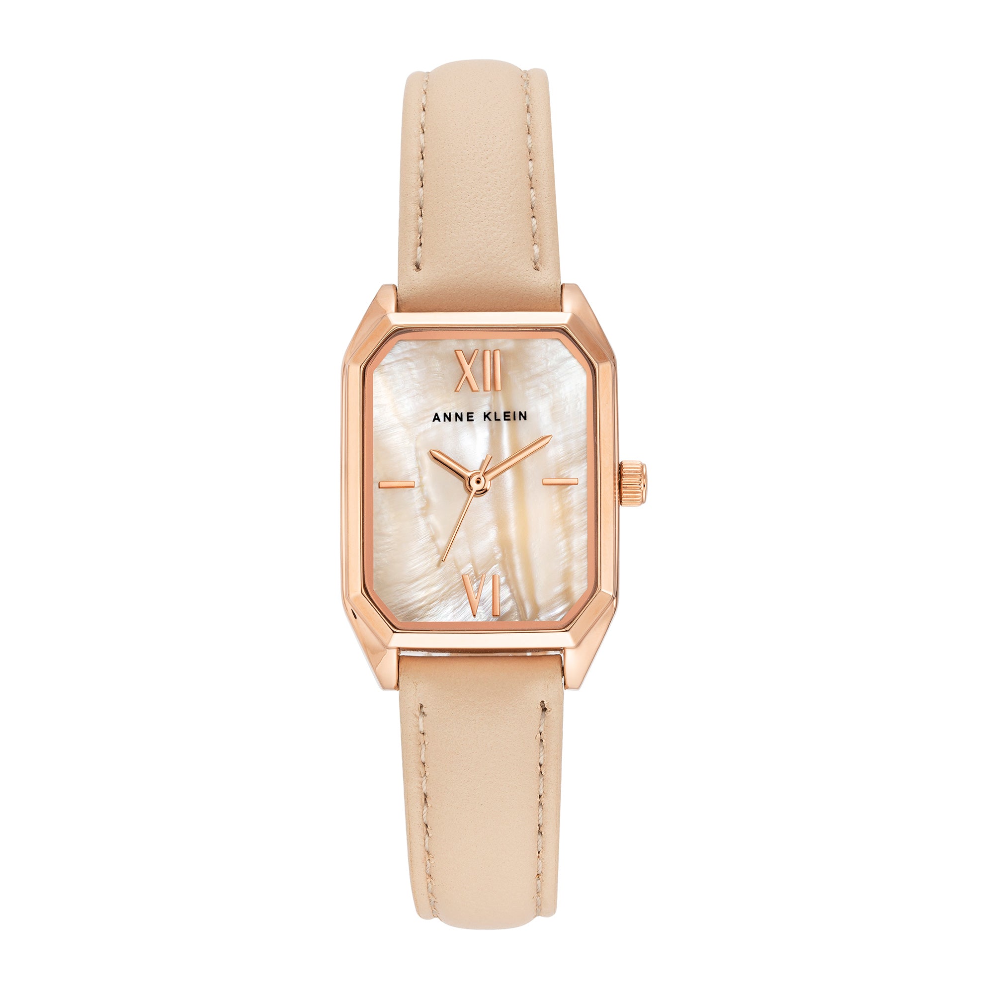 Anne Klein Women\'s Rose Gold-Tone Mother of Pearl Leather Watch 10/9442 26mm Classic Leather 26mm Watch - Pink main image 4