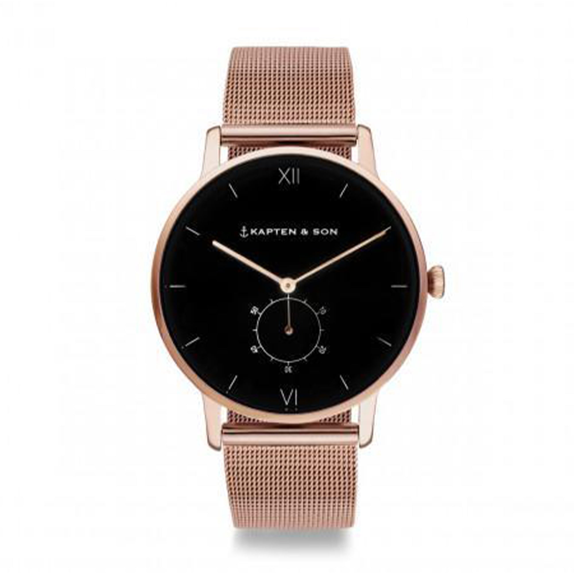 Grace Kapten And Son Heritage Black Mesh Son Grace Gold Watch Son